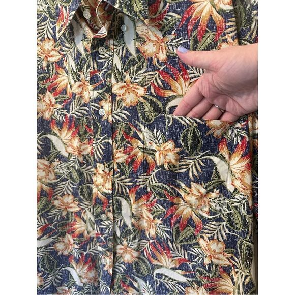 Natural Issue 100% Cotton Short Sleeve Hawaiian Tropical Button Shirt - Size XXL - Picture 3 of 6